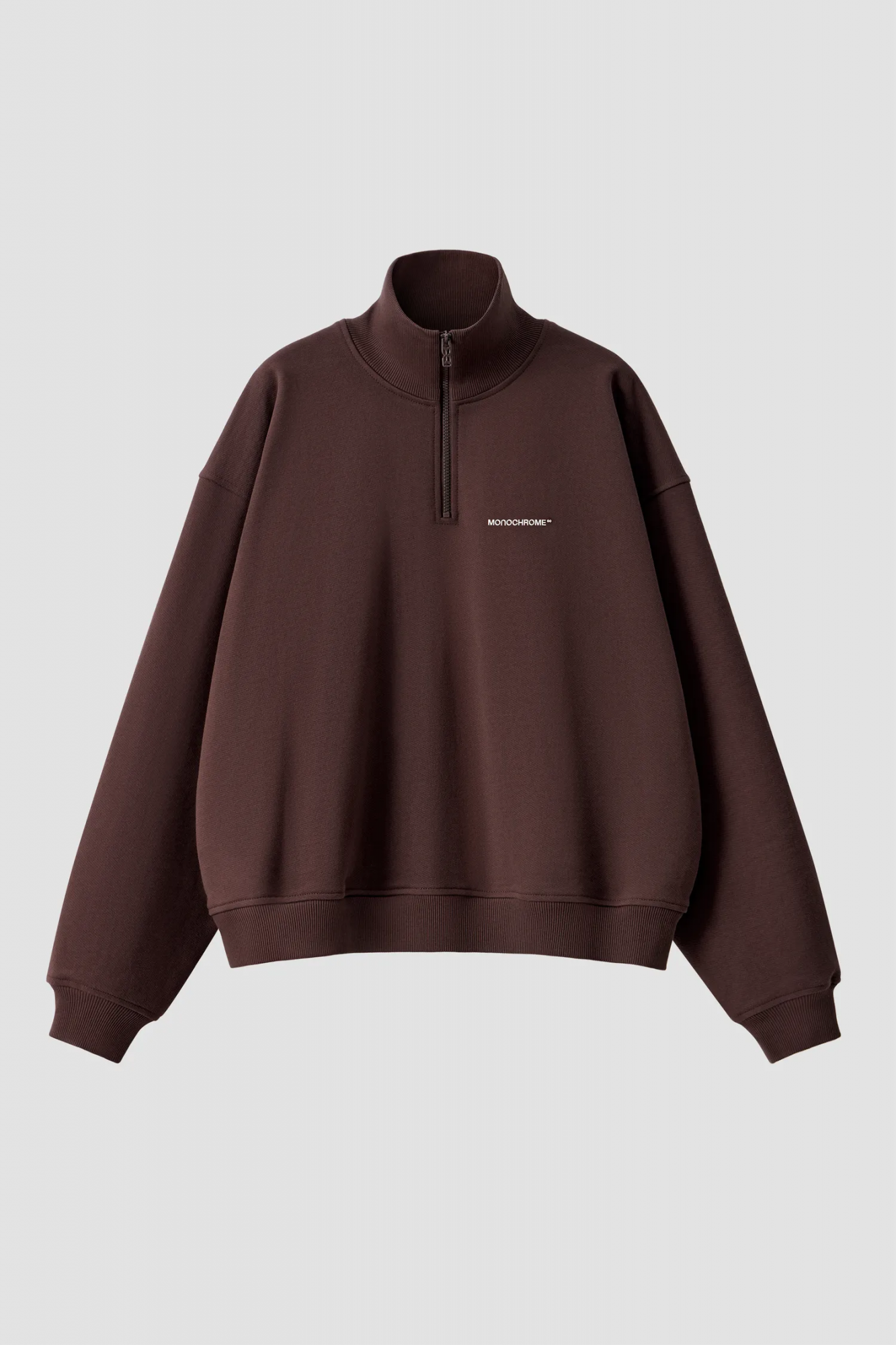 Свитшот SWEATSHIRT HALF-ZIP CLASSY DARK CHOCOLATE MONOCHROME