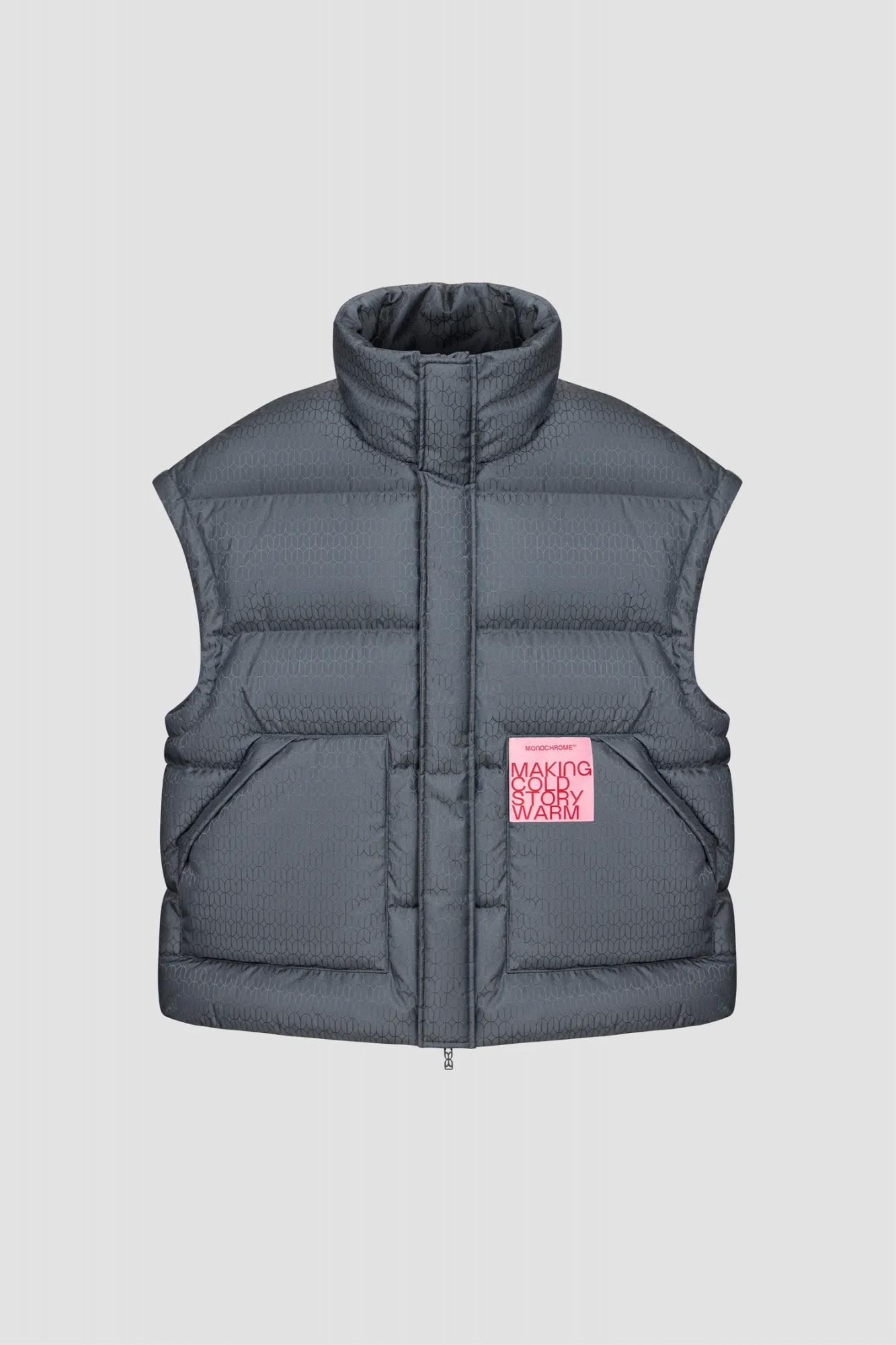 Жилет пуховой JACQUARD GRAPHITE MONOCHROME