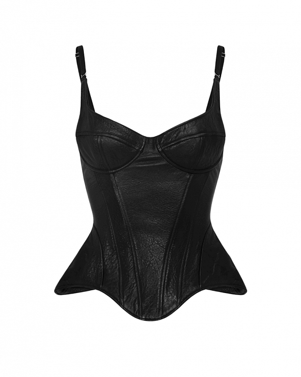КОРСЕТ LEATHER CORSET BLACK UGULWAN