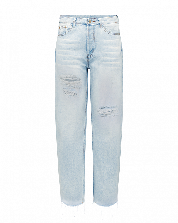 ДЖИНСЫ LIGHT BLUE JEANS/ RIPPED UGULWAN